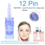 25 Stück Derma Stift A6 Nadeln Mikronadeln für Elektrische Derma Stift Ultima A6, Micro Nadel Inklusive 6PCS 12Pin + 6PCS 36Pin + 6PCS 42Pin + 7PCS Nano Round für Derma pen Ultima A6 Stift – Bild 3