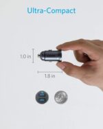 Anker PowerDrive 2 Alloy, Mini Autoladegerät, 24W 4.8A Duales USB-Autoladegerät mit blauem LED-Licht, für iPhone XR / Xs / Max / X / 8 / 7 / Plus, iPad Pro / Air 2 / Mini, Galaxy, LG, HTC und mehr – Bild 12