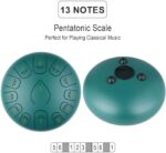 KUD Steel Tongue Drum, 12 Zoll 13 Tone C-Dur Zungentrommel Ätherische Trommel Stahl Handpan Drum Schlagzeug Instrument mit Trommelschlägeln Tragetasche für Meditation Yoga Klangheilung – Bild 4