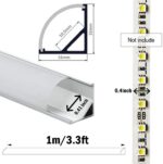 LED Aluminium Profil V 45°, LED-Kanäle und Diffusoren mit Endkappen und Befestigungsclipsen für flexible LED-Lichtleisten von StarlandLed – Bild 2