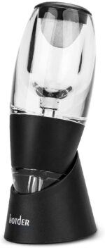 hotder Weinbelüfter Weindekanter Standfuss, Premium Wein-Dekantierer mit Venturieffekt, Wein Dekanter Dekantierer Rotwein Aerator Set Schnellest Ernüchternd Wein Belüfter (Wine Aerator) – Bild 5