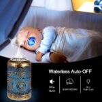 SALKING Aroma Diffuser Luftbefeuchter Humidifier, Handgefertigt Metall Diffusor für ätherische Öle, Automatisch Power-Off, 7 Farbe Licht Vintage Aromatherapie für Baby, Zuhause Büro oder Yoga – Bild 5