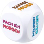 VULAVA Anti Stress Würfel - der Bunte Stresswürfel mit 6 lustigen Aktionen zum Stressabbau ist das Geschenk und Büro Spielzeug für alle Kollegen Studenten Freunde und Mitarbeiter mit schwachen Nerven