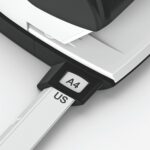 Leitz Büro Locher aus Metall, Für 30 Blatt, Anschlagschiene mit Formatangaben, Ergonomisches Design – Bild 5