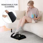 HUANUO Ergonomische Fussstütze mit 2 optionalen Bezügen, rutschfeste Fussablage für Büro, Zuhause, Reise – Bild 7