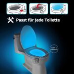 Das Nachtlicht Gadget für die Kloschüssel Lustiges LED Bewegungslicht. Originelle Männertag Besondere Geschenke für Weihnachten Frauen Männer Väter Freundin Mama Beste Ehemann Herren Ihn Sie – Bild 4