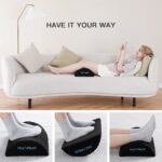 HUANUO Ergonomische Fussstütze mit 2 optionalen Bezügen, rutschfeste Fussablage für Büro, Zuhause, Reise – Bild 4