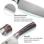 PAUDIN Kochmesser, Klingenlänge 20cm Profi Küchenmesser | PAUDIN Messerblock Messerset, 14-teiliges Küchenmesser-Set – Bild 5