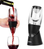 hotder Weinbelüfter Weindekanter Standfuss, Premium Wein-Dekantierer mit Venturieffekt, Wein Dekanter Dekantierer Rotwein Aerator Set Schnellest Ernüchternd Wein Belüfter (Wine Aerator) – Bild 2