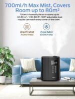 Elechomes 6.5L Top-Fill Ultraschall Luftbefeuchter, Warmer und Kühler Nebel für Schlafzimmer mit Fernbedienung, Auto & Schlafmodus, 360° Düse, Automatische Abschaltung – Bild 6