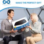 Everlasting Comfort Büro-Fussstütze für unter den Schreibtisch – komplett aus Memory-Schaumstoff – tropfenförmig gebogenes Design – rutschfeste Unterseite (schwarz) – Bild 7
