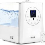 LEVOIT Ultraschall Luftbefeuchter 6L, Warm/Kalt Dampf 70 m² Humidifier mit 1-12H Timer, Feuchtesensor und Fernbedienung, Dual 360° drehbare Düsen, Aroma Diffusor für Baby Schlafzimmer