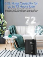 Elechomes 6.5L Top-Fill Ultraschall Luftbefeuchter, Warmer und Kühler Nebel für Schlafzimmer mit Fernbedienung, Auto & Schlafmodus, 360° Düse, Automatische Abschaltung – Bild 3