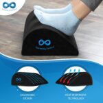 Everlasting Comfort Büro-Fussstütze für unter den Schreibtisch – komplett aus Memory-Schaumstoff – tropfenförmig gebogenes Design – rutschfeste Unterseite (schwarz) – Bild 2