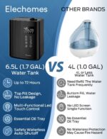 Elechomes 6.5L Top-Fill Ultraschall Luftbefeuchter, Warmer und Kühler Nebel für Schlafzimmer mit Fernbedienung, Auto & Schlafmodus, 360° Düse, Automatische Abschaltung – Bild 2