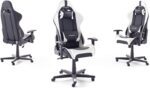 Robas Lund DX Racer 6 OH/FD32/NW Gaming Stuhl XXl für Grosse Gamer bestens geeignet, mit Wippfunktion Gamer Stuhl Höhenverstellbarer Drehstuhl PC Stuhl Ergonomischer Chefsessel, schwarz-weiss – Bild 2