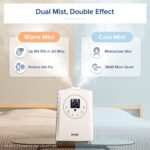 LEVOIT Ultraschall Luftbefeuchter 6L, Warm/Kalt Dampf 70 m² Humidifier mit 1-12H Timer, Feuchtesensor und Fernbedienung, Dual 360° drehbare Düsen, Aroma Diffusor für Baby Schlafzimmer – Bild 10