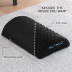 HUANUO Ergonomische Fussstütze mit 2 optionalen Bezügen, rutschfeste Fussablage für Büro, Zuhause, Reise – Bild 8
