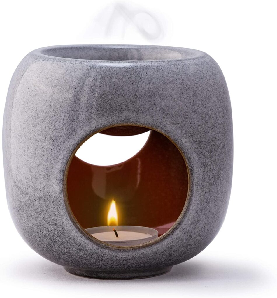 Kaloogo Sabai Scent Pure - Keramik Duftlampe/Duftlicht (Aschgrau)