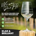 getbrave Weinglas 530ml – „Wie war Dein Tag?“ Geschenkbox