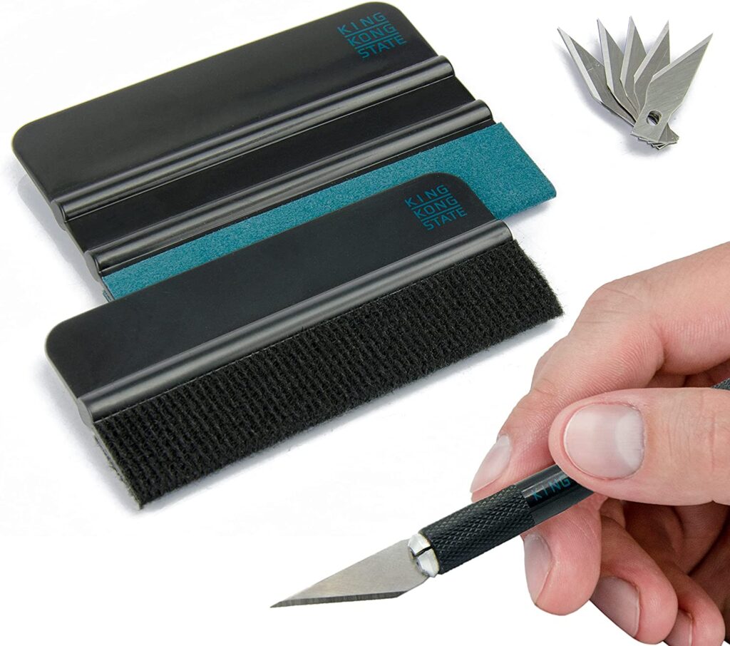 Rakel-Set von KING KONG STATE - hochwertiges Folierungs-Werkzeug-Set mit Präzisionsmesser und Folienrakel