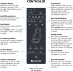 Comfier Shiatsu Rücken und Nacken Massagesitzauflage mit Wärme - 2D / 3D-Knet Massageauflage mit voller Rückenlehne und einstellbarer Luftkompresse, Ganzkörper Massagematte für Damen, Herren – Bild 9