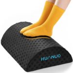 HUANUO Ergonomische Fussstütze mit 2 optionalen Bezügen, rutschfeste Fussablage für Büro, Zuhause, Reise
