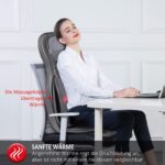 Comfier Shiatsu Rücken und Nacken Massagesitzauflage mit Wärme - 2D / 3D-Knet Massageauflage mit voller Rückenlehne und einstellbarer Luftkompresse, Ganzkörper Massagematte für Damen, Herren – Bild 4