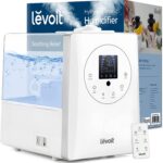 LEVOIT Ultraschall Luftbefeuchter 6L, Warm/Kalt Dampf 70 m² Humidifier mit 1-12H Timer, Feuchtesensor und Fernbedienung, Dual 360° drehbare Düsen, Aroma Diffusor für Baby Schlafzimmer – Bild 6