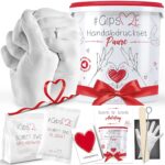GipsME 3D Handabdruck Set für Paare - Alginat Gipsabdruckset , Weihnachtsgeschenke für Frauen
