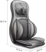 Comfier Shiatsu Rücken und Nacken Massagesitzauflage mit Wärme - 2D / 3D-Knet Massageauflage mit voller Rückenlehne und einstellbarer Luftkompresse, Ganzkörper Massagematte für Damen, Herren – Bild 7