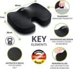 feela.® Orthopädisches Sitzkissen [3 Härtegrade] - Ergonomisches Sitzkissen für Bürostuhl & Wirkt Schmerzreduzierend, Erhöht Sitzkomfort, Fördert Durchblutung und Entlastet das Steissbein – Bild 7
