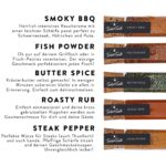 BBQ Grill Gewürze Geschenkset Männer I 5 erlesene Grillgewürze inkl. Rezepte – Bild 2