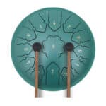KUD Steel Tongue Drum, 12 Zoll 13 Tone C-Dur Zungentrommel Ätherische Trommel Stahl Handpan Drum Schlagzeug Instrument mit Trommelschlägeln Tragetasche für Meditation Yoga Klangheilung