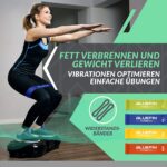 Bluefin Fitness Ultra Slim Power Vibrationsplatte | Fett verlieren und Fitnesstraining von Zuause | 5 Trainingsprogramme + 180 Stufen | Bluetooth Lautsprecher | Einfache Aufbewahrung |Schlankes Design – Bild 3