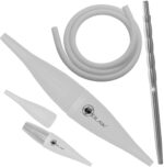 DILAW Shisha Ice Bazooka + Alu Mundstück + Silikonschlauch Set Kombinierbar mit Allen Handelsüblichen Schläuchen Weiss