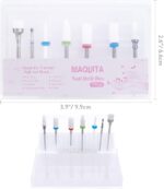 MAQUITA 7 Stück Keramik Nagelfräser Bits Professioneller Nagelfräser Aufsätzeaus Entfernen Gel Acryl Nagelhaut Diamant Nagelbohrer für Maniküre Pediküre Home Verwenden Sie grosses Geschenk – Bild 7