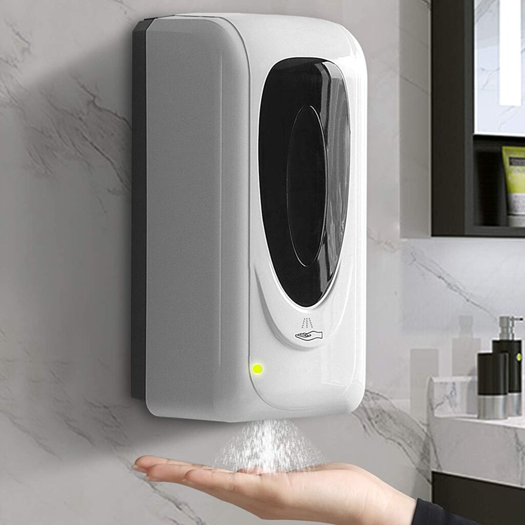 Jewaytec Automatischer Desinfektionsspender 1000ml ,Wandmontage Automatisch Seifenspender mit Sensor, Alkohol Sprühgerät Desinfektionsmittel Spender mit Sensor für Home Commerc