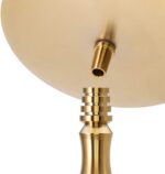 DILAW® Azur Shisha Edelstahl Hookah Medium oder Big Size + Glas Kohleteller, Wasserpfeife Kaminkopf Komplettset Molassefänger mit 3 Anschlüssen Kopfadapter Silikonschlauch Alumundstück Tabakkopf – Bild 4
