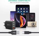 IWAVION Quick Charge 3.0 USB Ladegerät mit USB Type C Ladekabel, 30W QC 3.0 ladegeraet mit 4 Ports Schnellladegerät USB Netzteil für Samsung Galaxy S10/S9/S8/Note,LG V30,Huawei P20/P30,XiaoMi – Bild 7