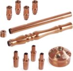 ORACLE HOOKAH® Rosa Shisha Set Kupferfarbe V2A Edelstahl Wasserpfeife 90cm 4 Anschlüsse mit Zubehör wie Schlauch Kopf Alu Mundstück Molassefänger – Bild 2