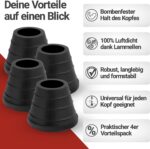 Little Dragon® Shisha Dichtung [Xtrem Grip] 2er Set oder 4er Set Luftdichte Shisha Kopfdichtung für jeden Shisha Kopf, Extrem langlebige Silikondichtung mit Lamellen, 100% kein verrutschen, Shisha Zubehör – Bild 2