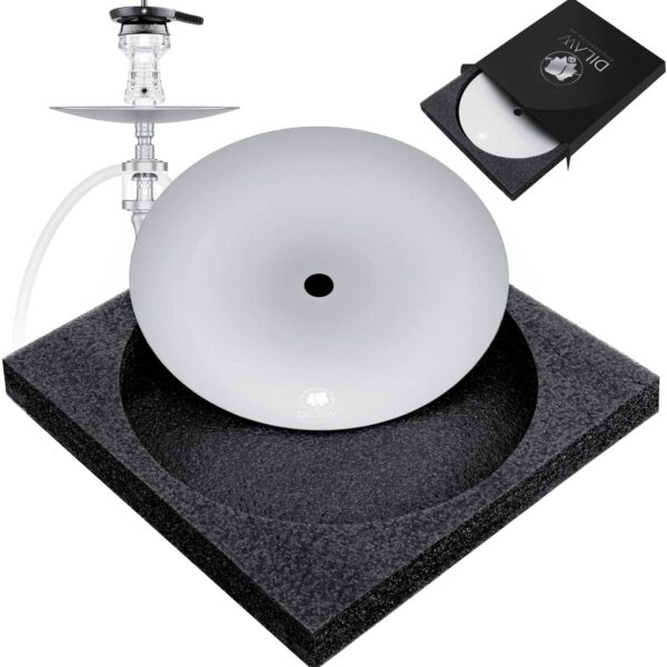 DILAW® Shisha Basic Kohleteller Aluminium, 24cm Big Size, Wasserpfeife Hookah, Zubehör Kohle-Teller, passt Universell für alle Shishas