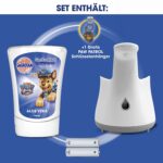 Sagrotan No-Touch Kids Automatischer Seifenspender – Inkl. Sagrotan Nachfüller Aloe Vera – Paw Patrol Edition – 1 x 250 ml Flüssigseife – Bild 6