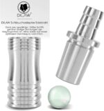 DILAW® Shisha V2A Edelstahl Adapter Schlauchadapter 18/8 Schliff Set 2-teilig Universal Hookah Wasserpfeife – Bild 4