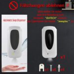 Jewaytec Automatischer Desinfektionsspender 1000ml ,Wandmontage Automatisch Seifenspender mit Sensor, Alkohol Sprühgerät Desinfektionsmittel Spender mit Sensor für Home Commerc – Bild 2