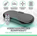 Bluefin Fitness Ultra Slim Power Vibrationsplatte | Fett verlieren und Fitnesstraining von Zuause | 5 Trainingsprogramme + 180 Stufen | Bluetooth Lautsprecher | Einfache Aufbewahrung |Schlankes Design – Bild 4