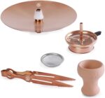 ORACLE HOOKAH® Rosa Shisha Set Kupferfarbe V2A Edelstahl Wasserpfeife 90cm 4 Anschlüsse mit Zubehör wie Schlauch Kopf Alu Mundstück Molassefänger – Bild 3