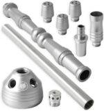 DILAW® MANYAK Shisha Set Hookah 93cm Aluminium Alu + LED Licht, Wasserpfeife Kaminkopf Komplettset Molassefänger Silikonschlauch Alumundstück Kaminaufsatz 18/8 Kopfschliff Edelstahl – Bild 3