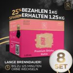 Shisha Kohle, 100% Organic Bio Naturkohle, ohne chemische Zusätze, und Für BBQ, mit Zubehör wie HMD Smokebox & Kaminaufsatz Shishakohle Coal – Bild 4